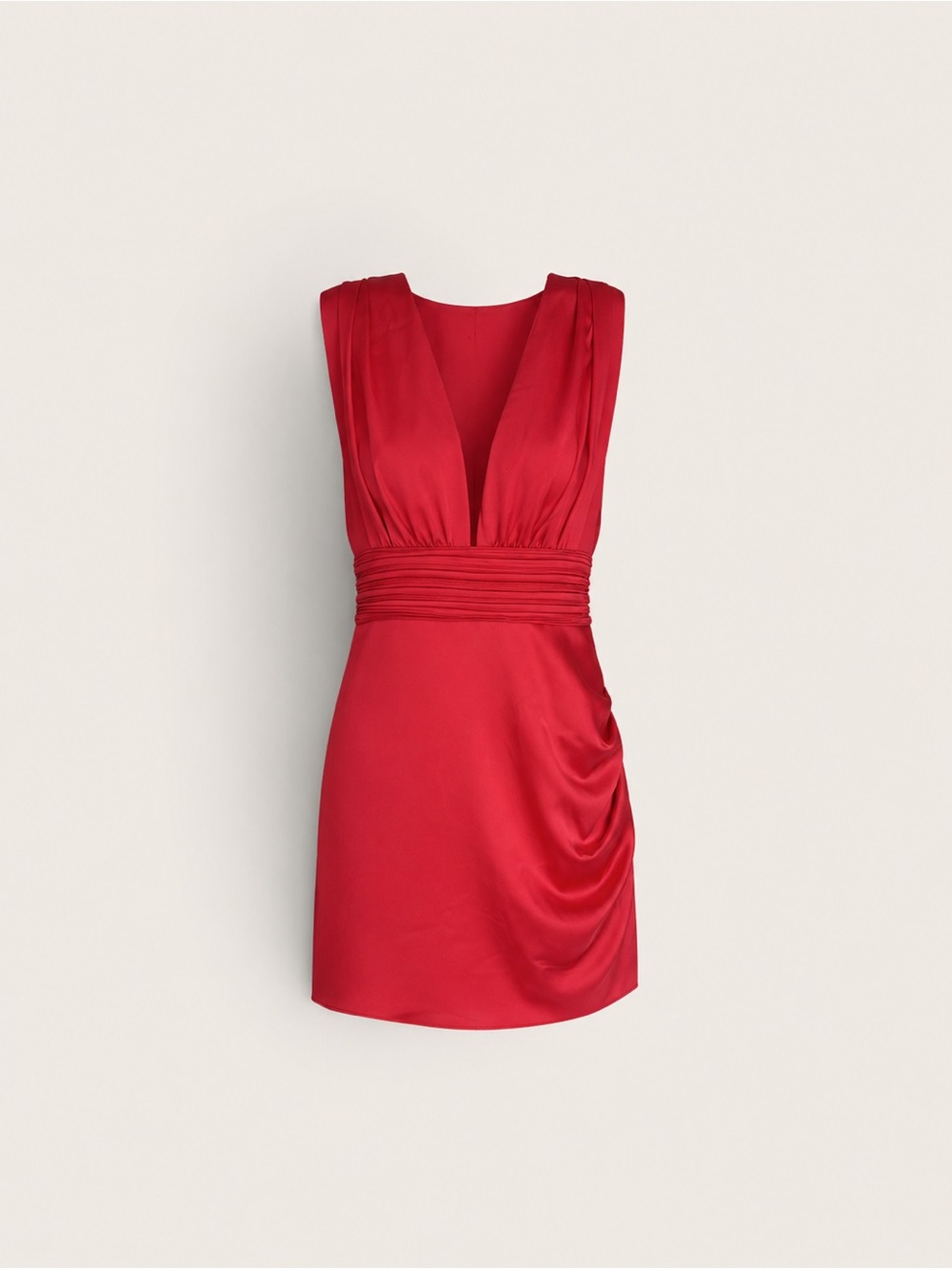 Ramy Brook Red Sleeveless V-Neck Mini Dress